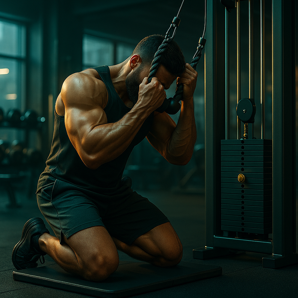 Kneeling cable crunch