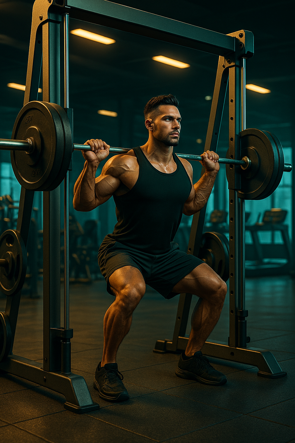 Controlled Smith squat depth